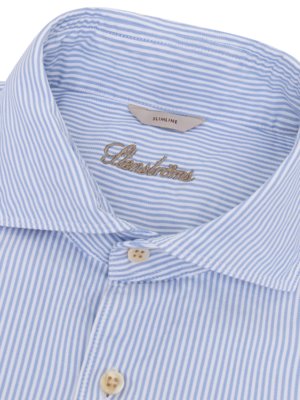 Baumwollhemd mit Streifenmuster, Slimline