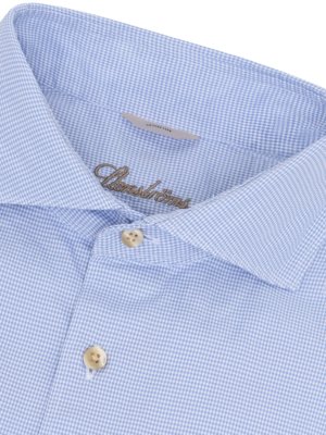 Baumwollhemd mit feinem Muster, Slimline