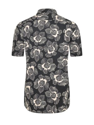 Leichtes Kurzarmhemd mit Lyocell und floralem Print