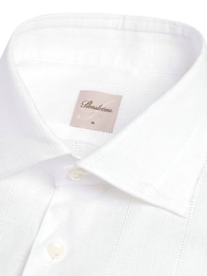 Strukturiertes Leinenhemd mit Baumwollanteil, Slimline