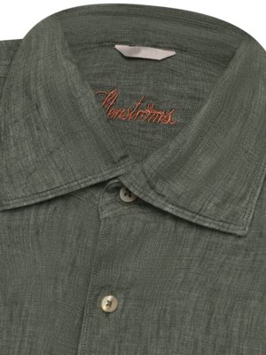 Leichtes Leinenhemd mit Haifischkragen, Slimline