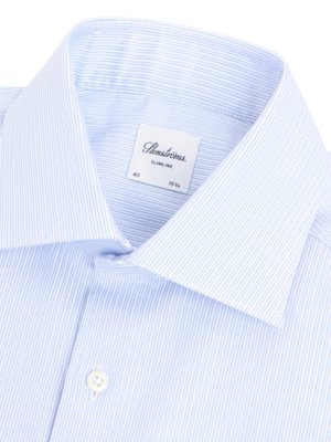 Hemd mit Fineliner-Streifen aus Twofold Super Cotton, Slimline