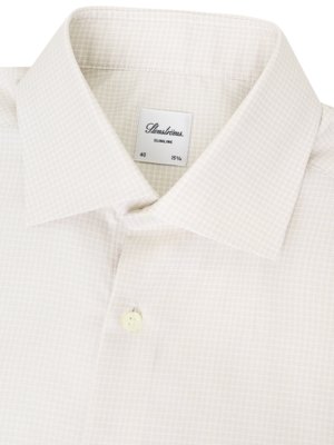 Hemd in Vollzwirn-Qualität mit Kleinmuster und Kentkragen, Slimline