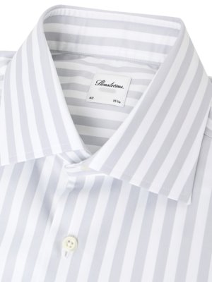 Hemd aus Twofold Super Cotton mit Blockstreifen, Regular Fit