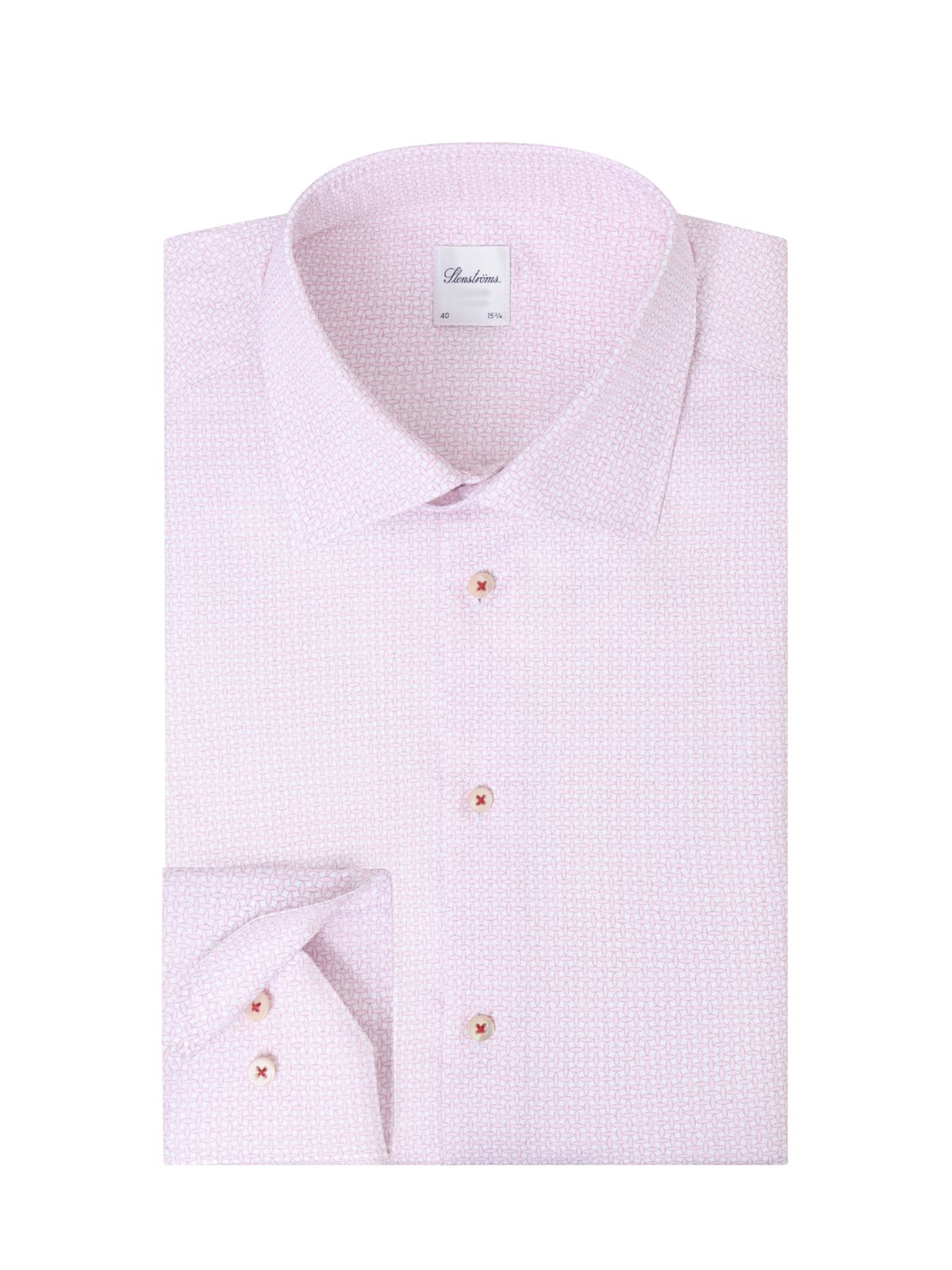 Stenströms Gemustertes Vollzwirn-Hemd aus Twofold Super Cotton, Slimline in 41S