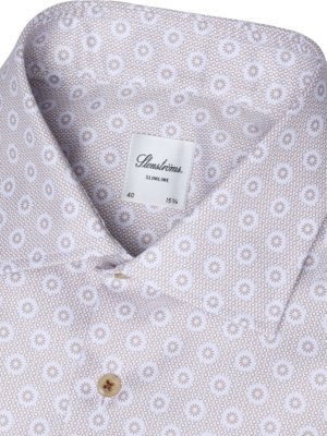 Gemustertes Twofold Super Cotton-Hemd in Vollzwirn-Qualität, Slimline
