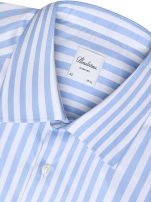 Streifenhemd aus Twofold Super Cotton in Vollzwirn-Qualität, Slimline