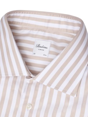 Streifenhemd aus Twofold Super Cotton in Vollzwirn-Qualität, Slimline