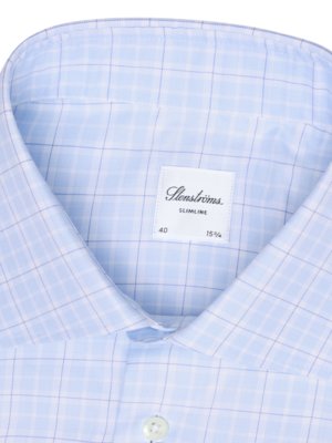 Twofold Super Cotton-Hemd mit Karomuster in Vollzwirn-Qualität, Slimline