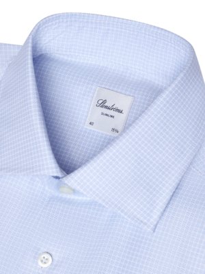 Hemd in Vollzwirn-Qualität mit Kleinmuster und Kentkragen, Slimline