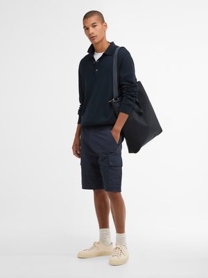 Langarm Strick-Poloshirt aus Pima-Baumwolle mit kleiner Logo-Stickerei