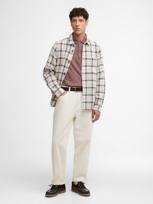 Overshirt mit Karomuster in Crêpe-Struktur