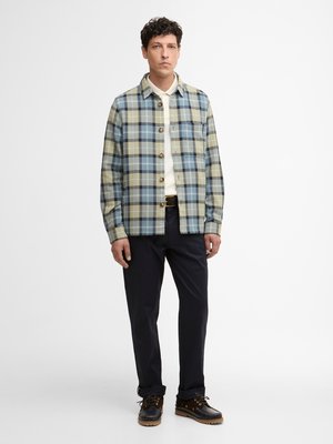 Overshirt mit Karomuster in Crêpe-Struktur