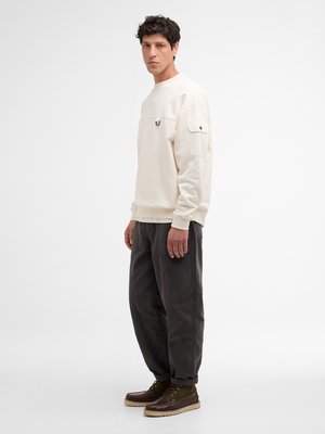 Sweatshirt aus Baumwolle mit Ärmeltasche, Oversized Fit