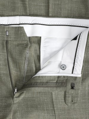 Anzug aus Wolle mit Seide und Leinen, Shaped Fit