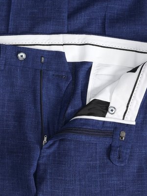 Anzug aus Wolle mit Seide und Leinen, Shaped Fit