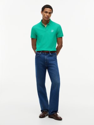 Poloshirt aus einem Baumwoll-Mesh mit Monogramm-Stickerei, Regular Fit