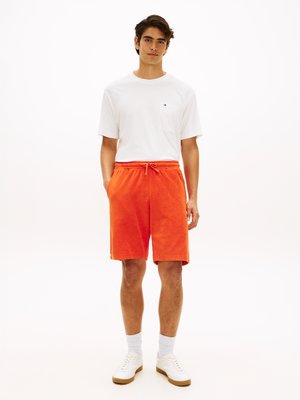 Frottee-Shorts aus Baumwolle mit Logo-Stickerei