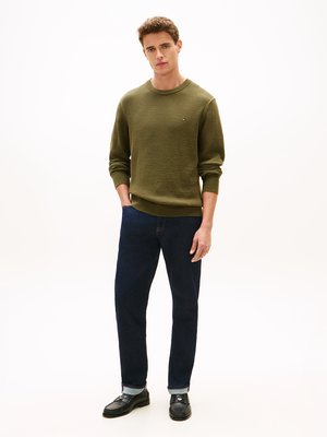 Leichter Pullover aus Baumwolle mit kleiner Flag-Stickerei