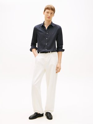 THFlex-Baumwollhemd mit Kleinmuster in Popeline-Qualität, Slim Fit