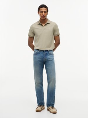 Jeans aus Baumwolle im Washed-Look, Relaxed Straight Fit