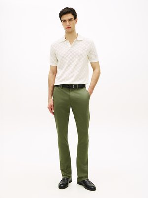 Chino Bleecker mit Stretch und feinem Muster, Slim Fit