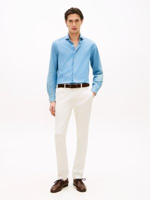 Chino Bleecker mit Stretch und feinem Muster, Slim Fit
