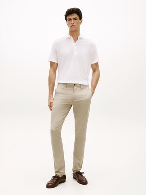 Chino Bleecker mit Stretch und feinem Muster, Slim Fit