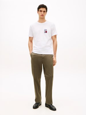 T-Shirt mit Flag-Stickerei in Jersey-Qualität, Regular Fit