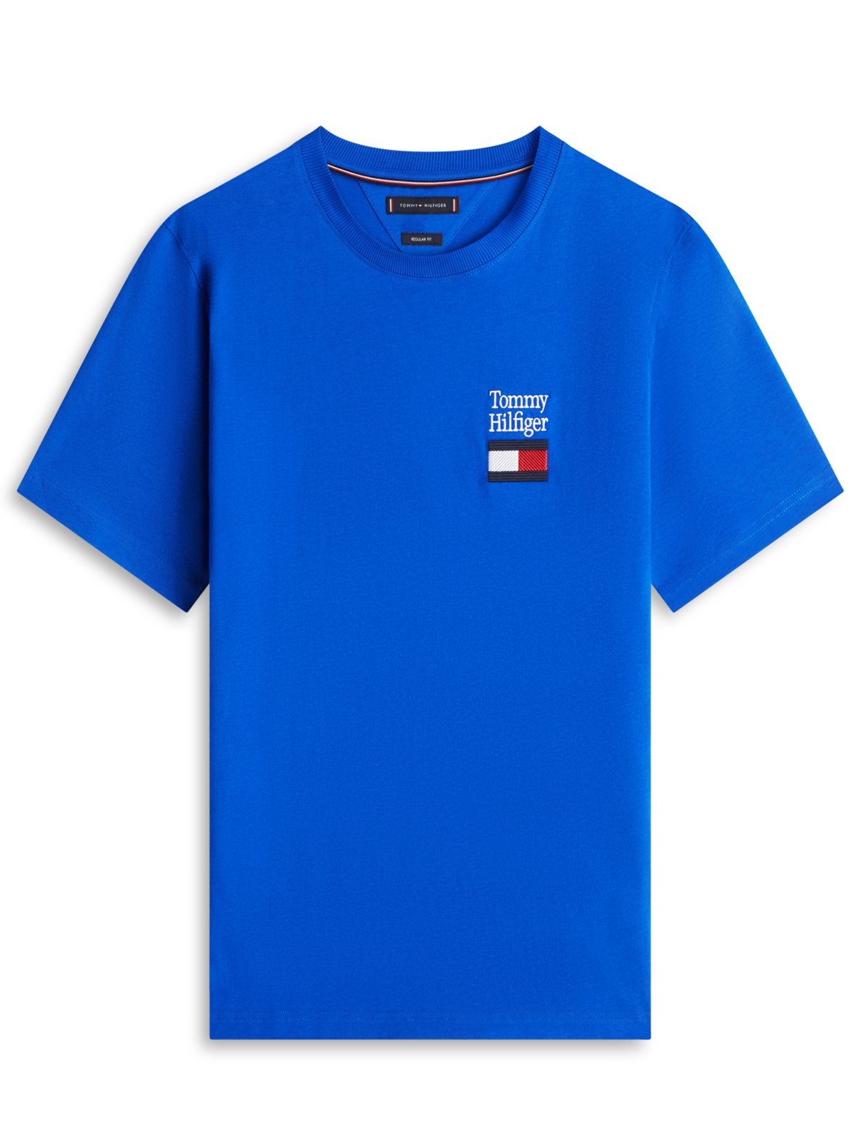 Tommy Hilfiger T-Shirt mit Flag-Stickerei in Jersey-Qualität, Regular Fit in L