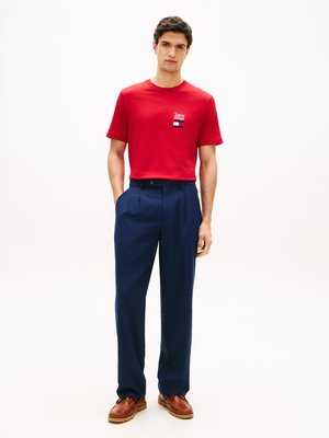 T-Shirt mit Flag-Stickerei in Jersey-Qualität, Regular Fit