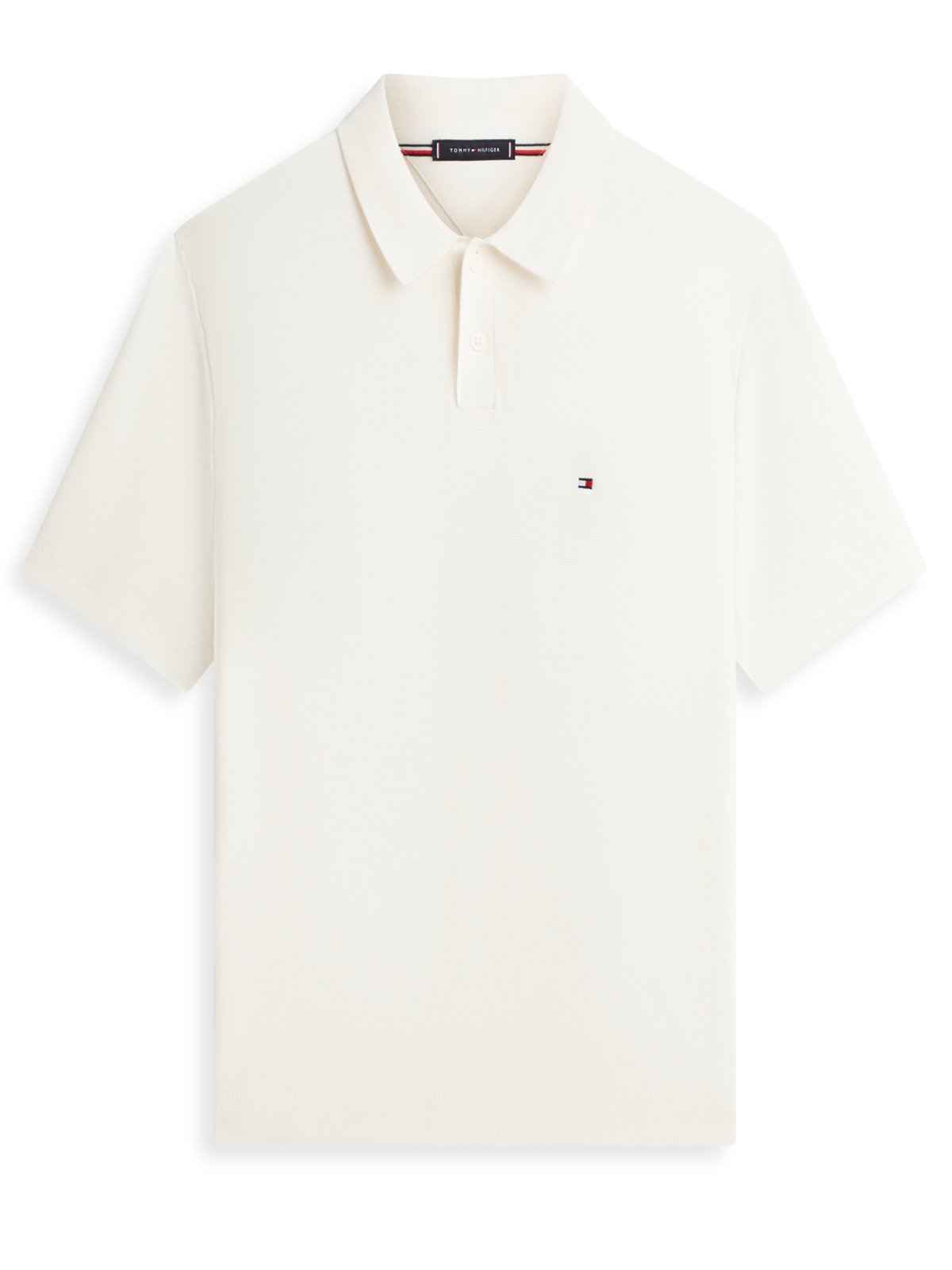 Tommy Hilfiger Leichtes Strick-Poloshirt mit kleiner Flag-Stickerei in XL