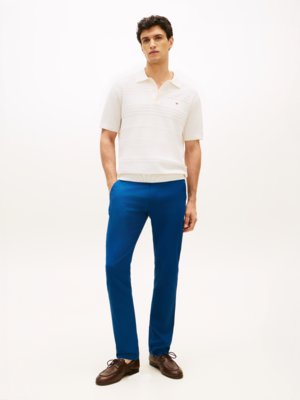 Chino Bleecker mit Strukturprint, Slim Fit