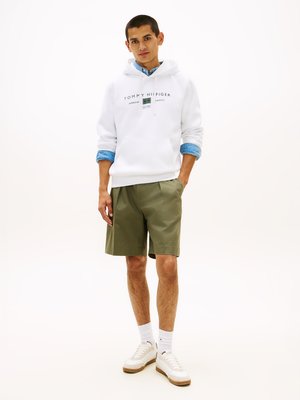 Hoodie aus Baumwolle mit Label-Frontprint