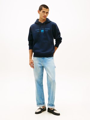 Hoodie aus Baumwolle mit Label-Frontprint