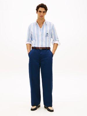Oxfordhemd aus Baumwolle mit Blockstreifen, Classic Fit