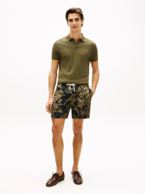 Chino-Shorts Dover aus Leinen mit floralem Print