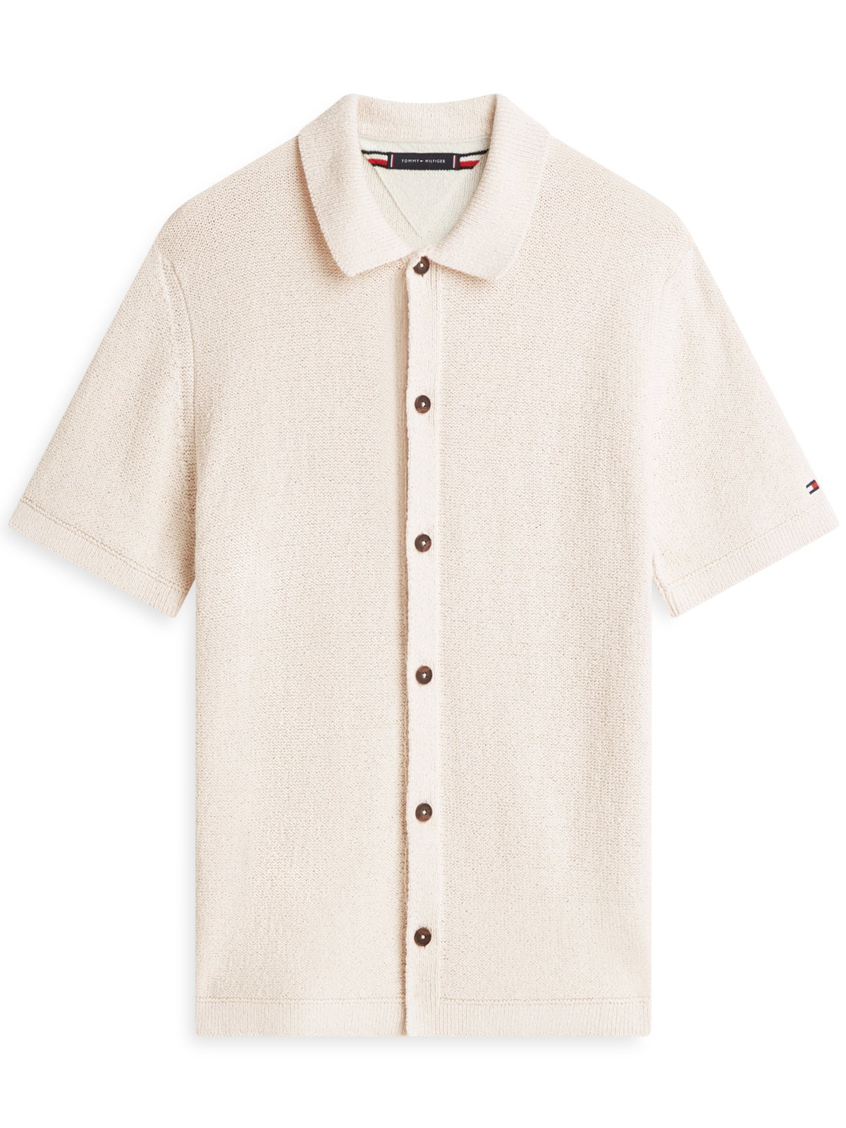 Tommy Hilfiger Strick-Kurzarmhemd aus Baumwolle und recyceltem Material in S