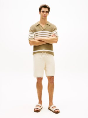 Strick-Baumwollshorts mit recyceltem Material