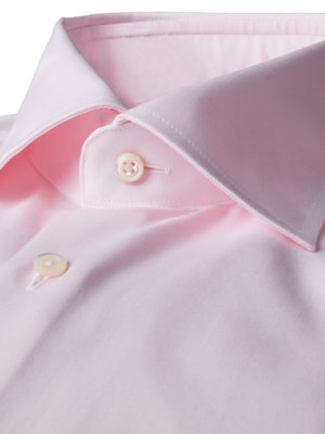 Unifarbenes Hemd aus Twofold Super Cotton mit Haifischkragen, Regular Fit