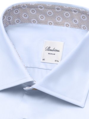 Unifarbenes Kurzarmhemd aus Twofold Super Cotton, Regular