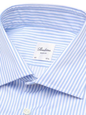 Kurzarmhemd mit Fineliner-Streifen aus Twofold Super Cotton, Regular