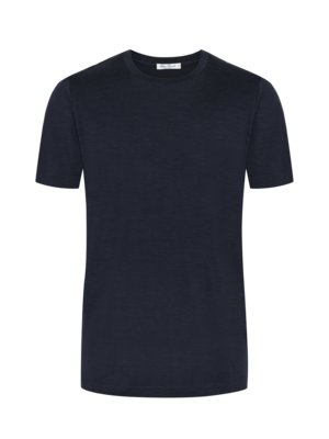 Glattes T-Shirt aus feiner Merinowolle