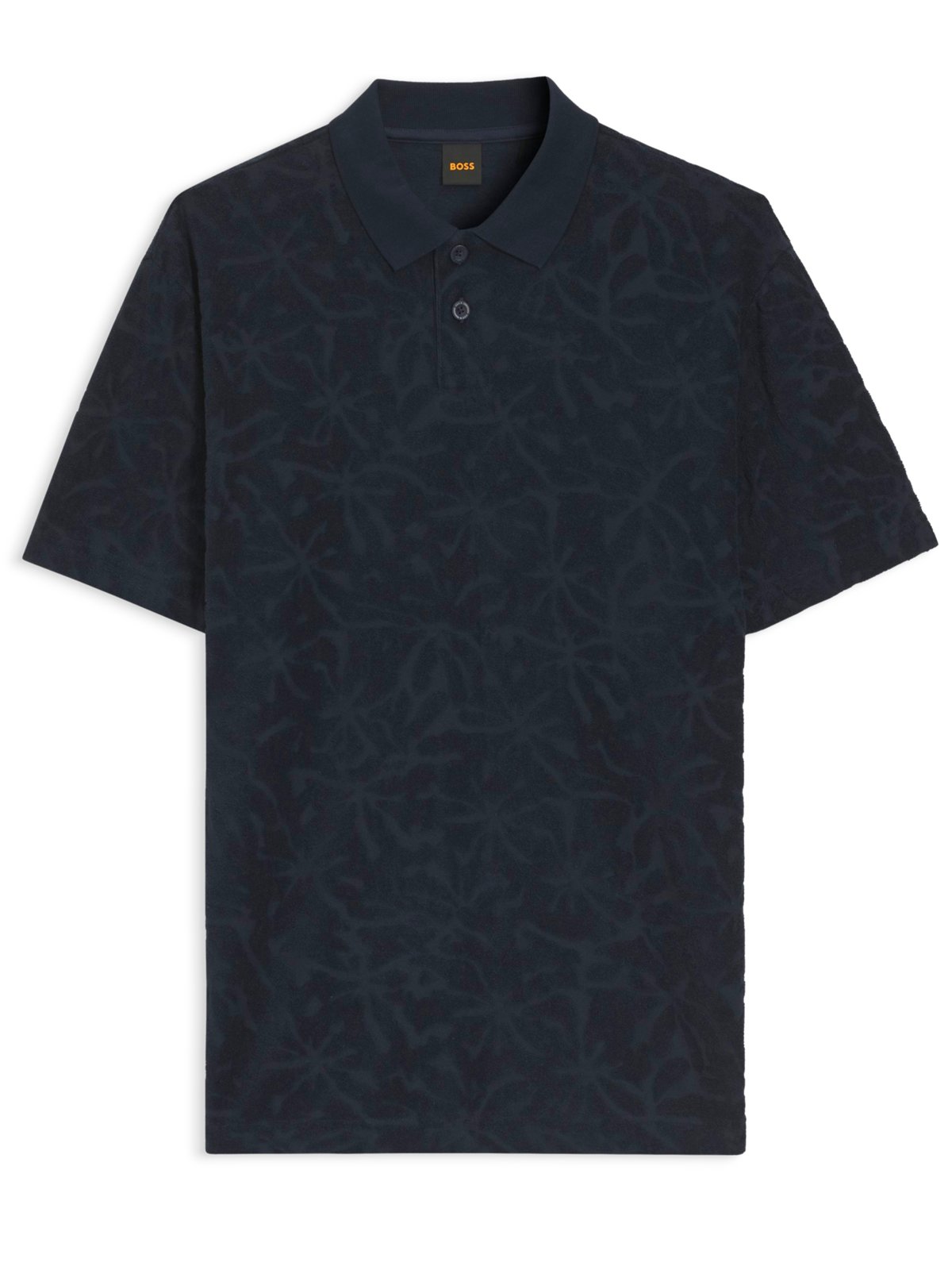 BOSS ORANGE Poloshirt mit floraler Frottee-Struktur in M