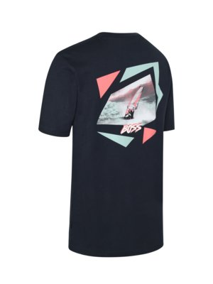 Baumwoll-T-Shirt mit rückseitigem Windsurfer-Print
