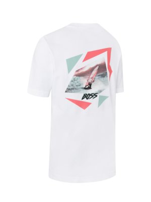 Baumwoll-T-Shirt mit rückseitigem Windsurfer-Print