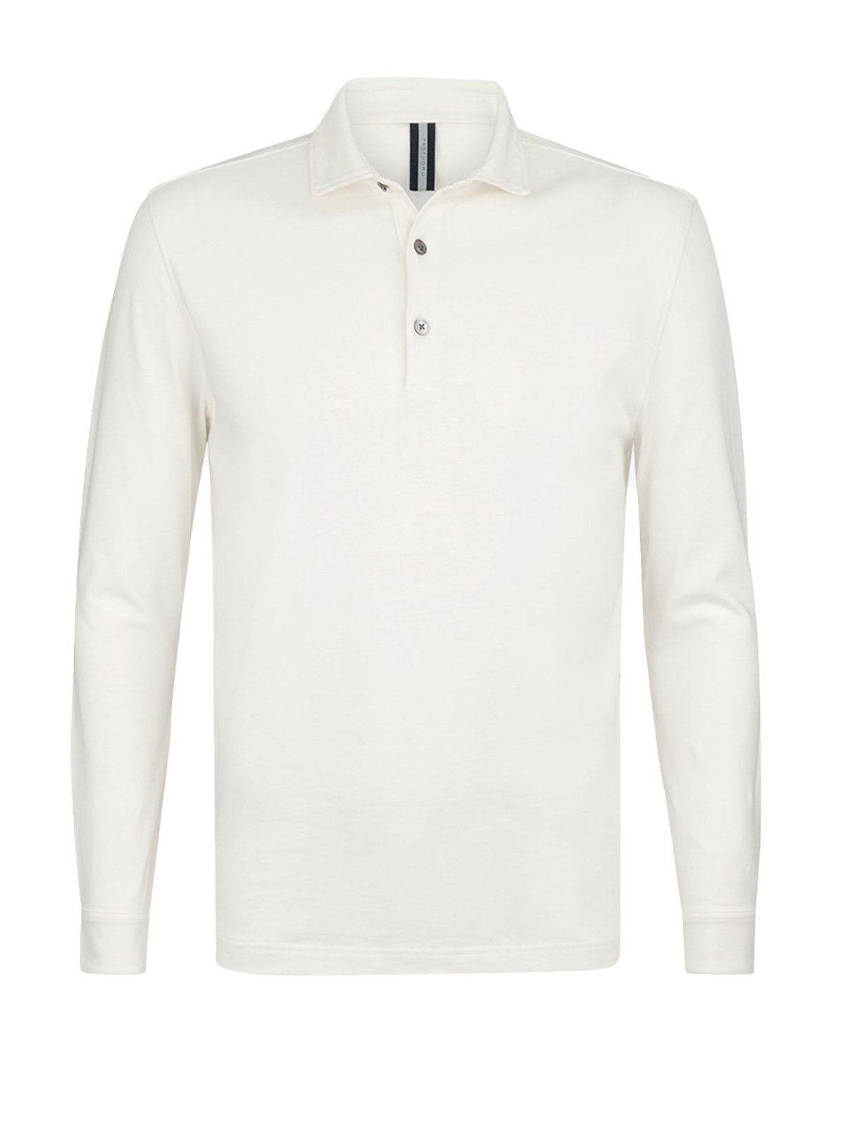 Profuomo Langarm-Poloshirt aus Baumwolljersey in XXL