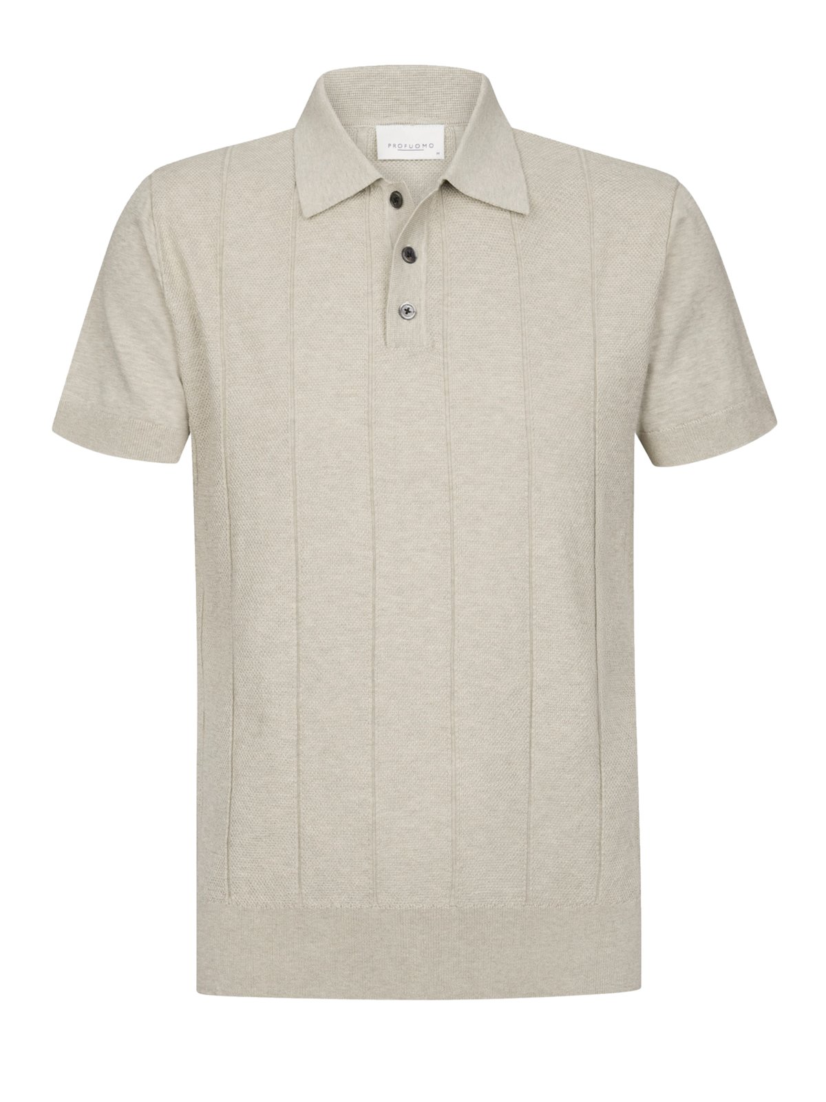 Profuomo Strick-Poloshirt aus Baumwolle mit Schattenstreifen in XL