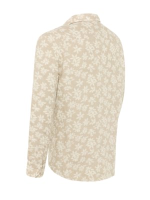 Leinenhemd mit floralem Allover-Muster