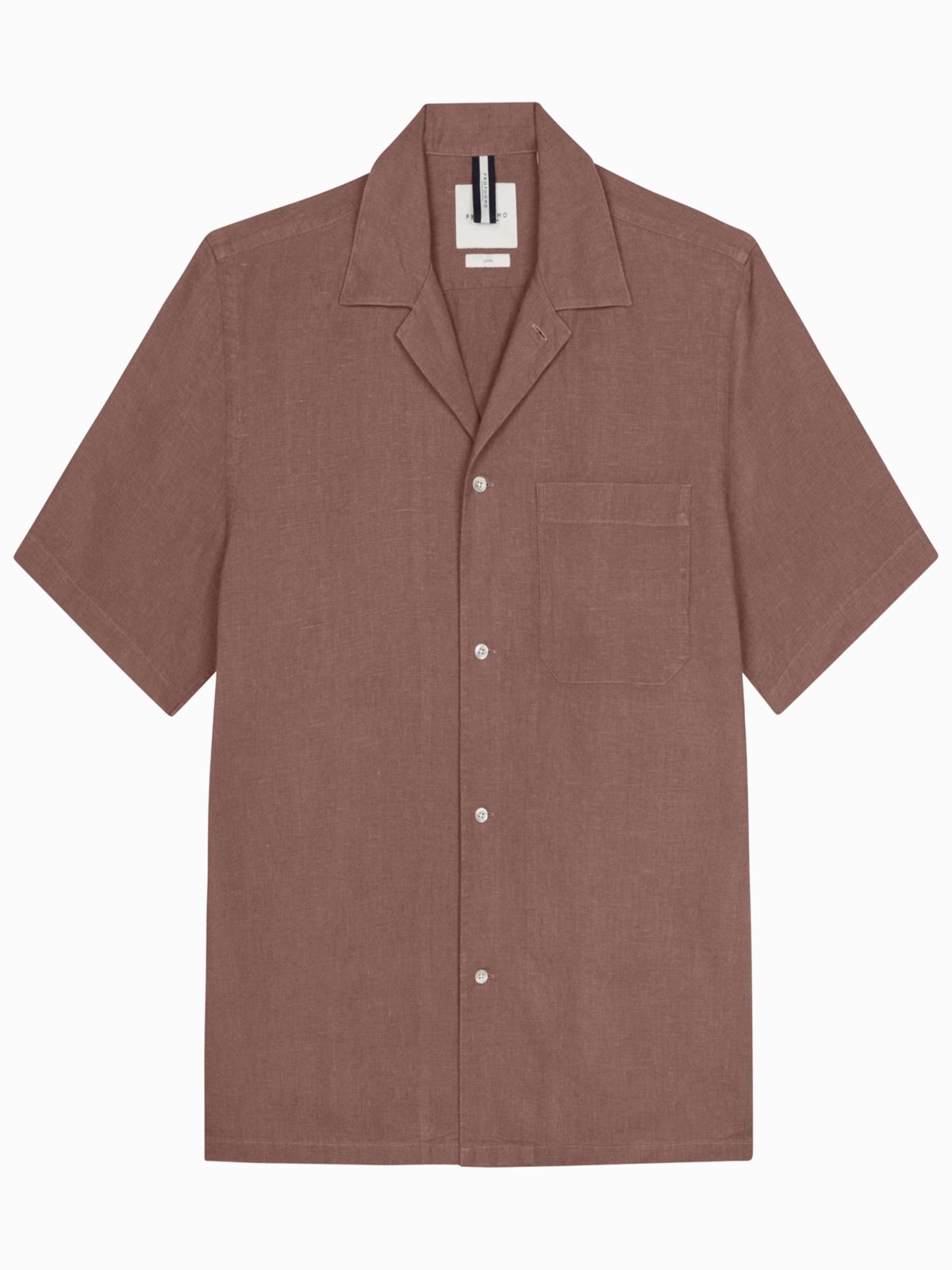Profuomo Kurzarmhemd aus Leinen mit Variokragen, Relaxed Fit in M